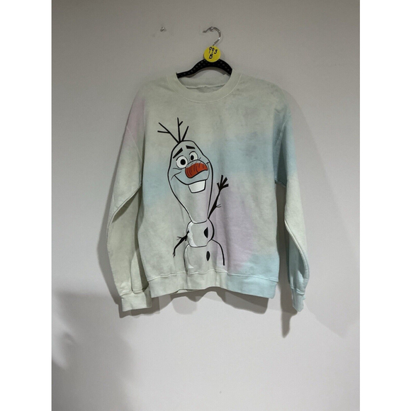 Disney Tops - Unisex Adult Disney Frozen Olaf Pullover Sweatshirt Medium Tye Dyed